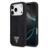 Guess, MagSafe PU Leather Fixed Glitter Case with Triangle Logo, iPhone 17 Pro Max